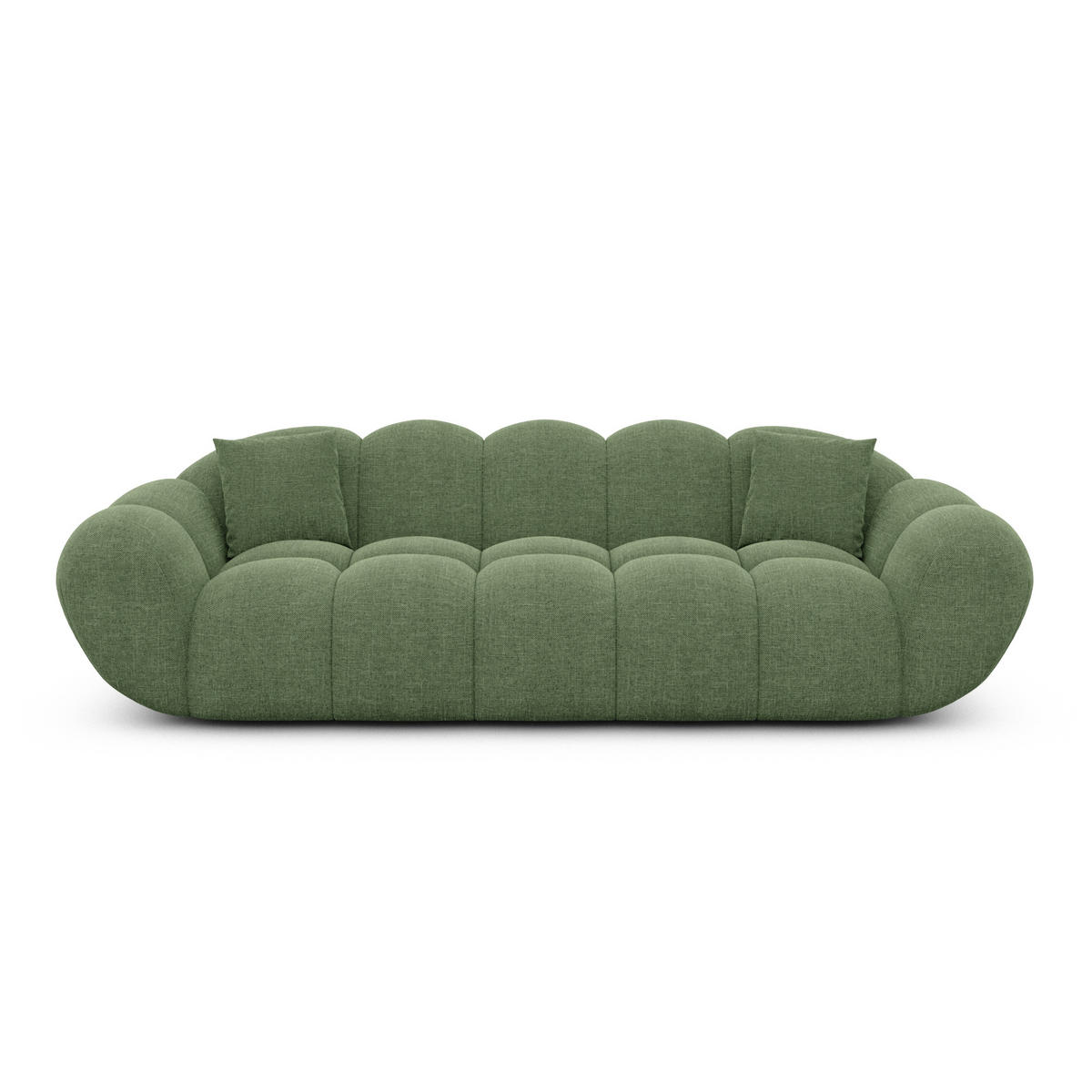 3-SITZER-SOFA Liva Grün Strukturstoff - Grün, Textil (223/70/93cm) - VAROYAL