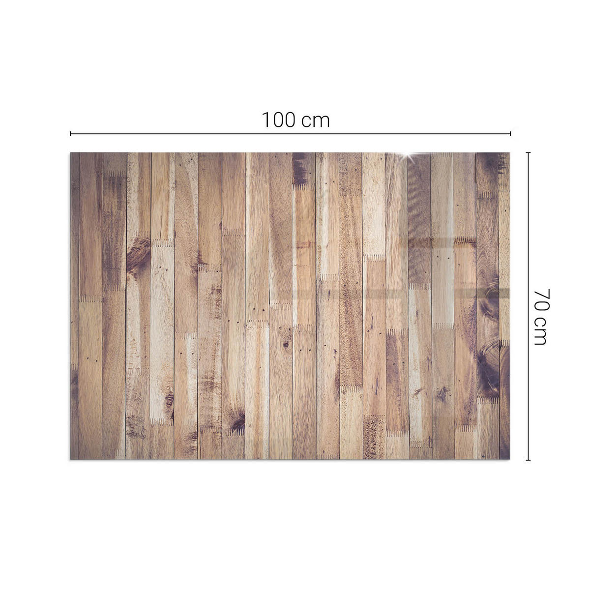 GLASPLATTE für Kamin 100x70 cm Braun - Braun, Glas (100/70/0.4cm) - ArtPrintCave