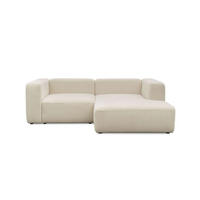 ECKSOFA modular Cubo 3-Sitzer - Beige, Textil (226/179cm) - Mokebo