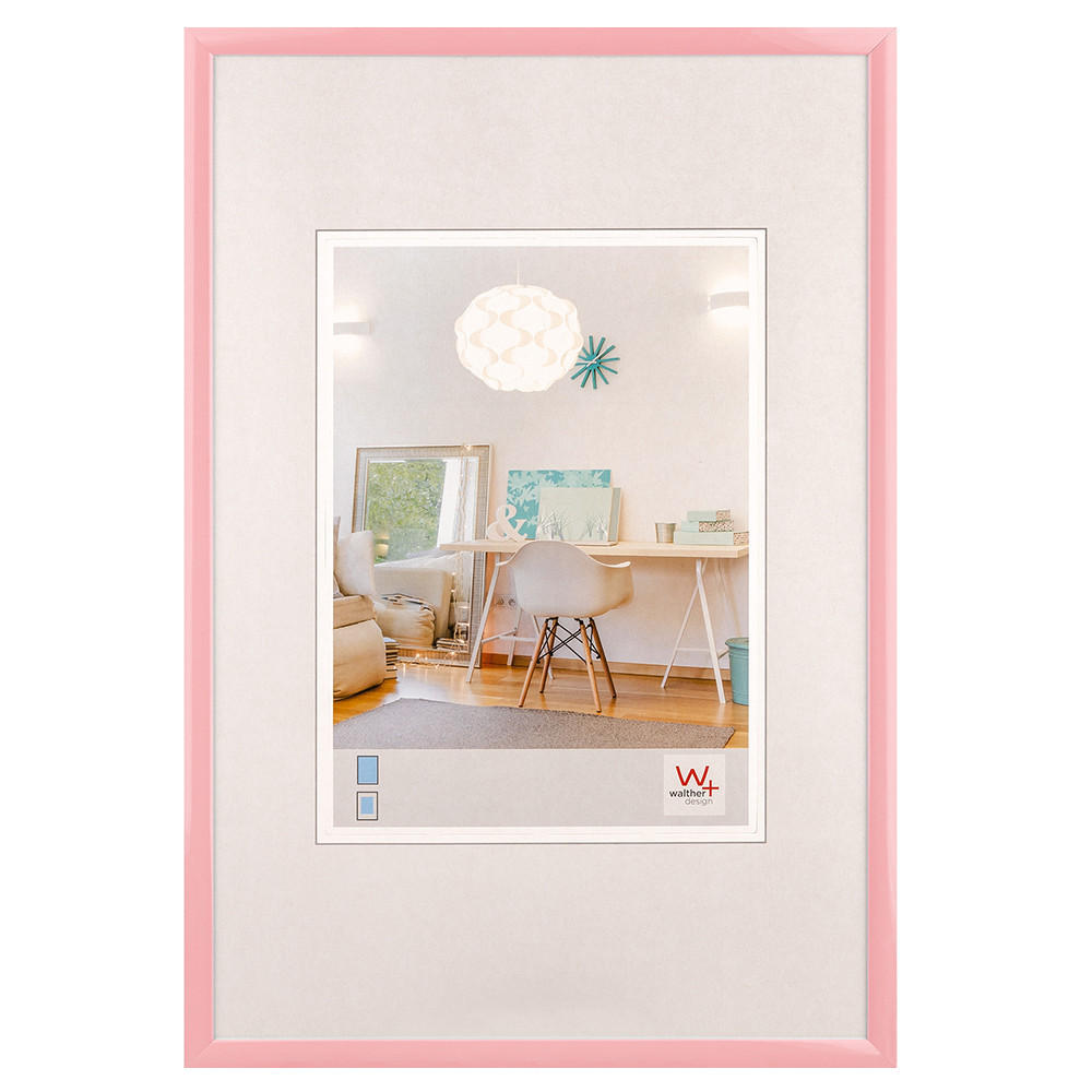 KUNSTSTOFFRAHMEN New Lifestyle Kst.Rahmen 13x18 cm rosa - Rosa, Kunststoff (14/19/1.4cm) - walther design