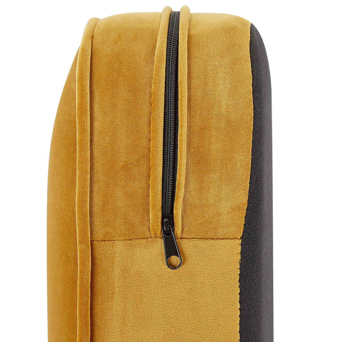 SESSEL Samtstoff senfgelb Rautenmuster Chesterfield - Gelb, Textil (110/70/75cm) - Beliani