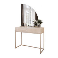 SCHMINKTISCH QUINNIE KASCHMIR mit LED-Spiegel rechts PUSH OPEN - Kaschmir, Holzwerkstoff (100/175/42cm) - Lookway