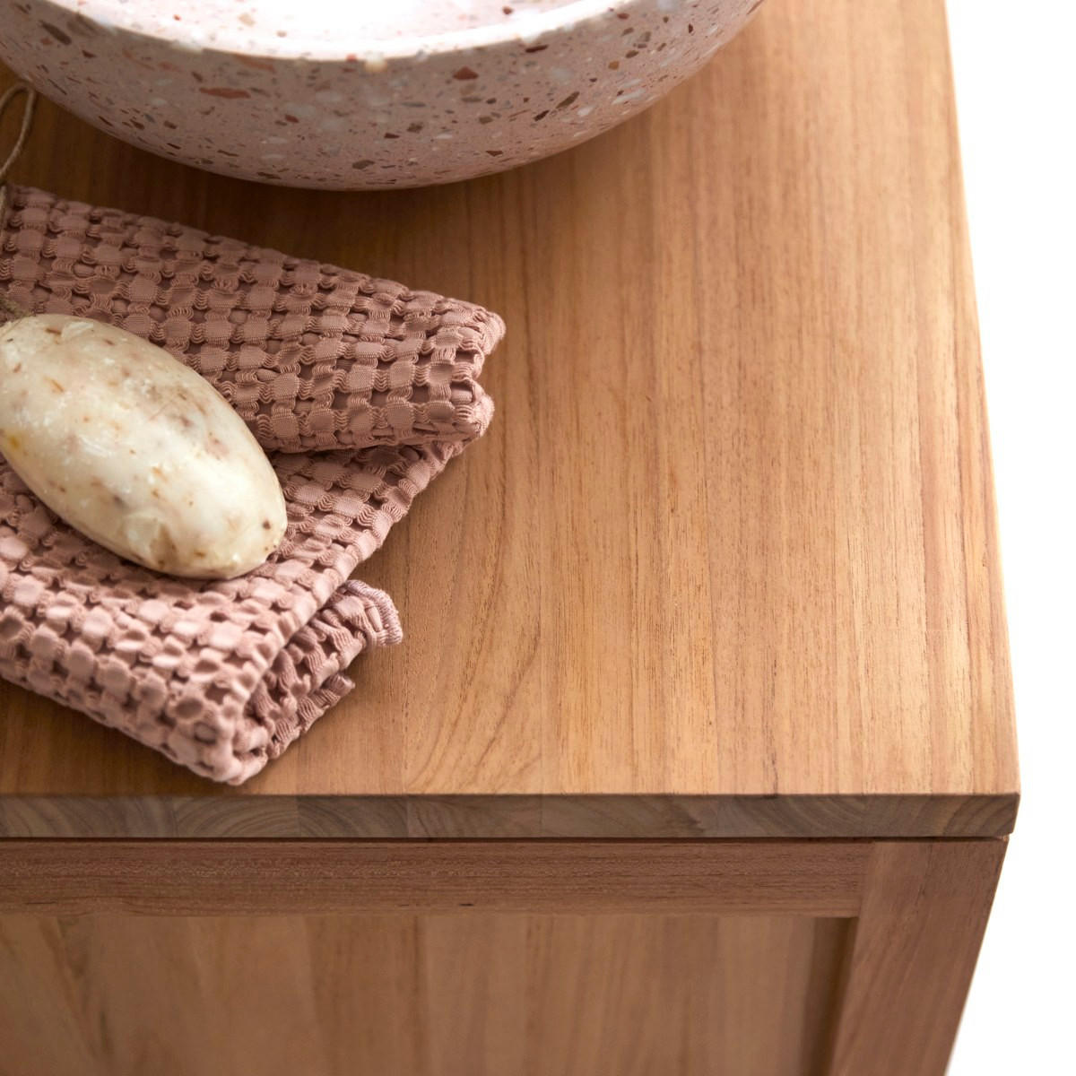 WASCHTISCHUNTERSCHRANK Serena Natur aus Teak - Naturfarben, Holz (80/78/45cm) - Tikamoon