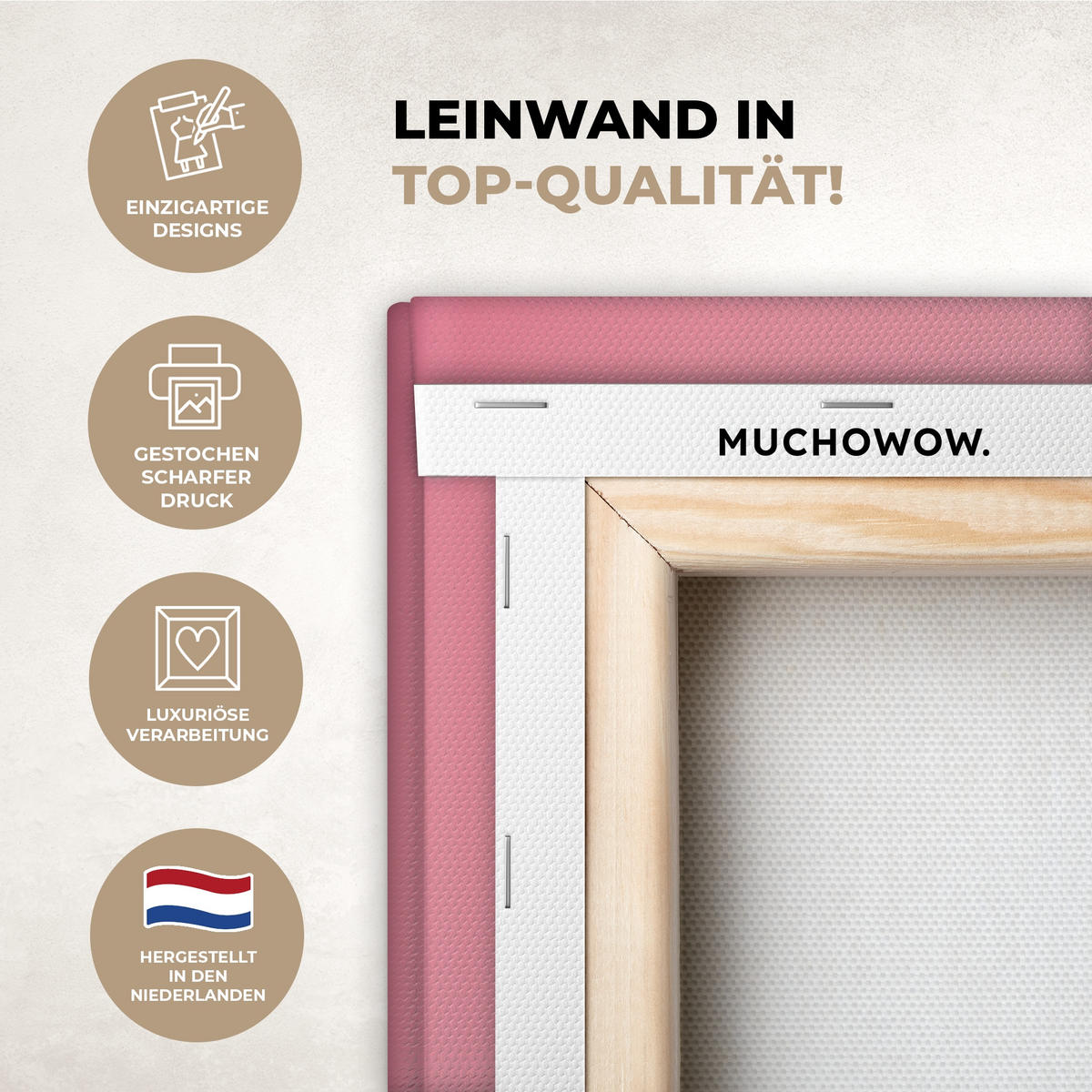 LEINWANDBILD Schleife - Discoball - Kaninchen Wandbilder 80x60 cm - Pink, Textil (80/60cm) - MuchoWow