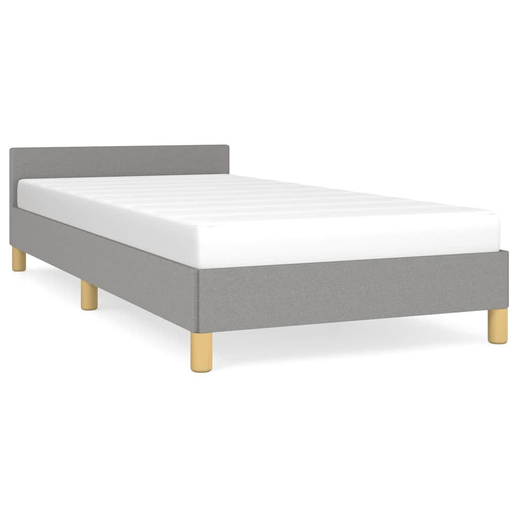 BETTGESTELL Ohne Matratze Hellgrau 100/200 Cm Stoff - Grau, Textil (100/200cm) - vidaXL