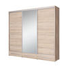 SCHIEBETÜRENSCHRANK - Kleiderschrank K001 Sonoma - Sonoma Eiche, Holzwerkstoff (255/236/66cm) - Möblo