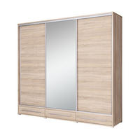 SCHIEBETÜRENSCHRANK - Kleiderschrank K001 Sonoma - Sonoma Eiche, Holzwerkstoff (255/236/66cm) - Möblo