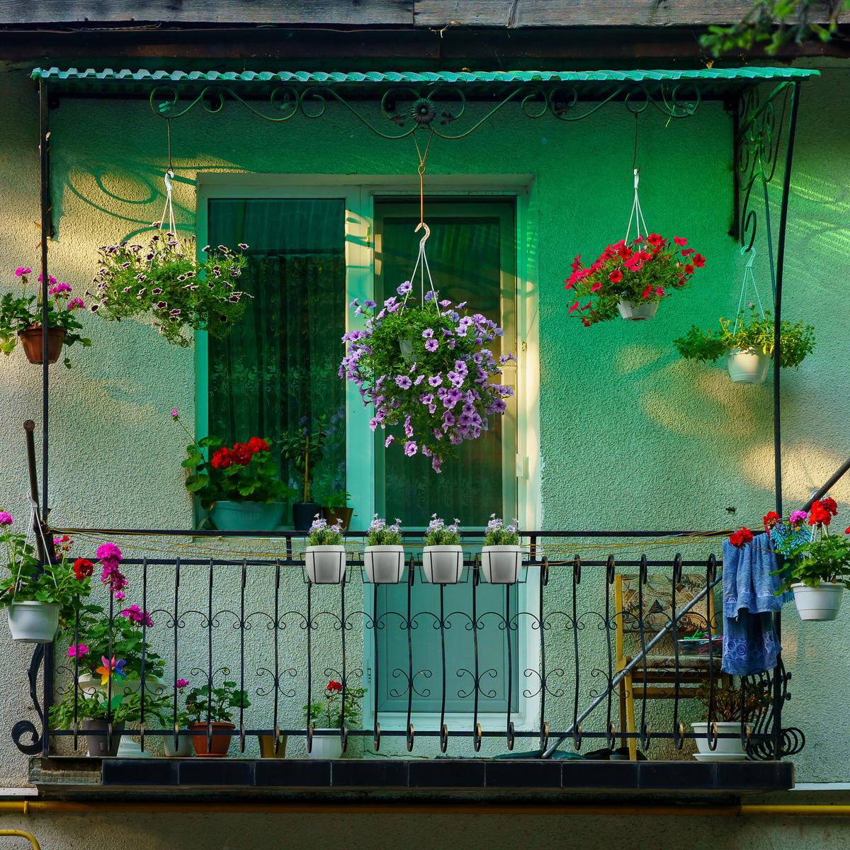 4XBLUMENTOPF Halter - Schwarz, Metall (20/21/26cm) - Relaxdays