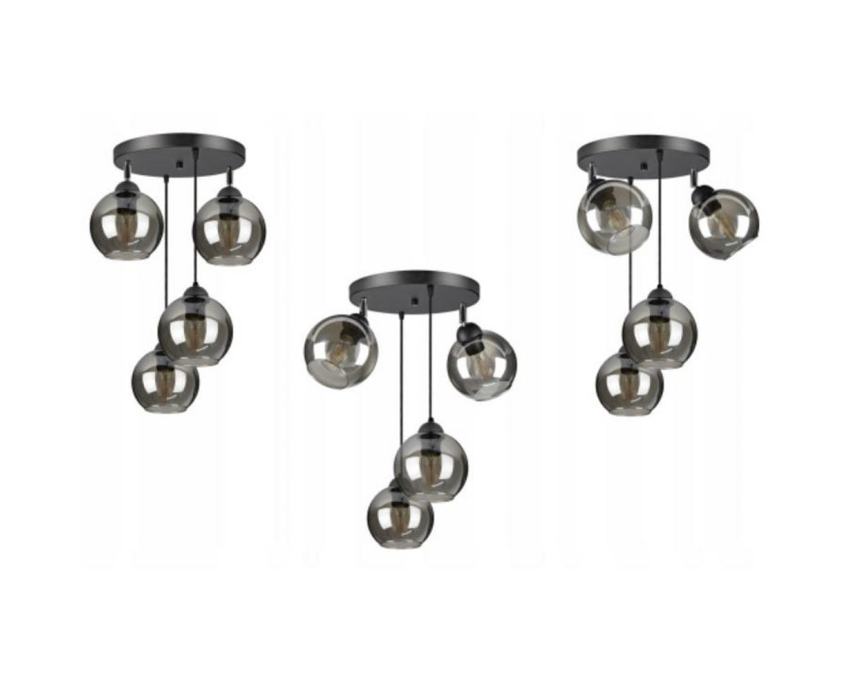 PENDELLEUCHTE HAGEN - Schwarz, Glas/Metall (40/40/70cm) - kiki design