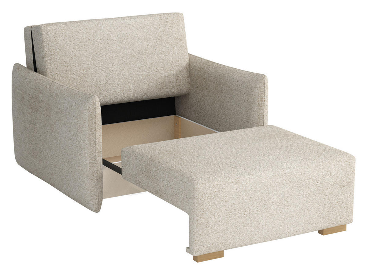 SCHLAFSOFA Viva Glov I - Naturfarben/Grau, Holz/Textil (104/85/98cm) - MIRJAN24
