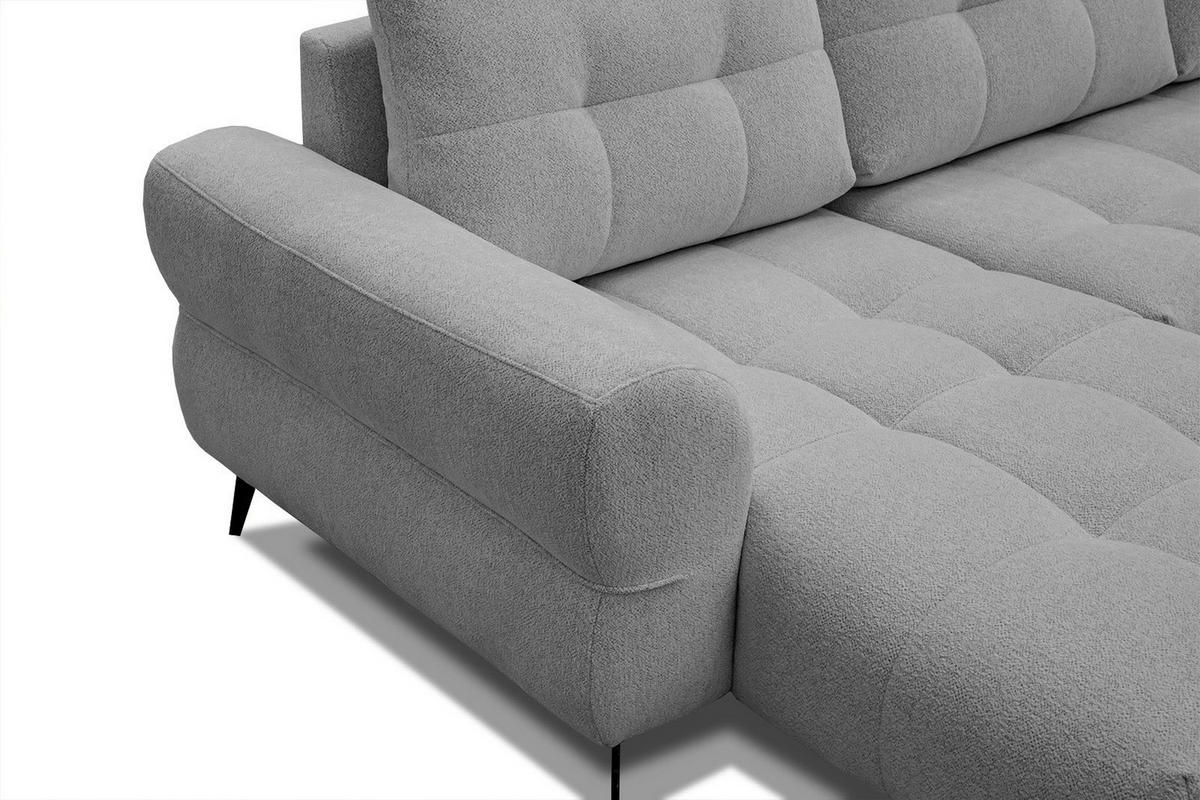 ECKSOFA SALVINI 4-Sitzer, grau - Schwarz/Grau, Holzwerkstoff/Textil (158/292cm) - Courtois Laville