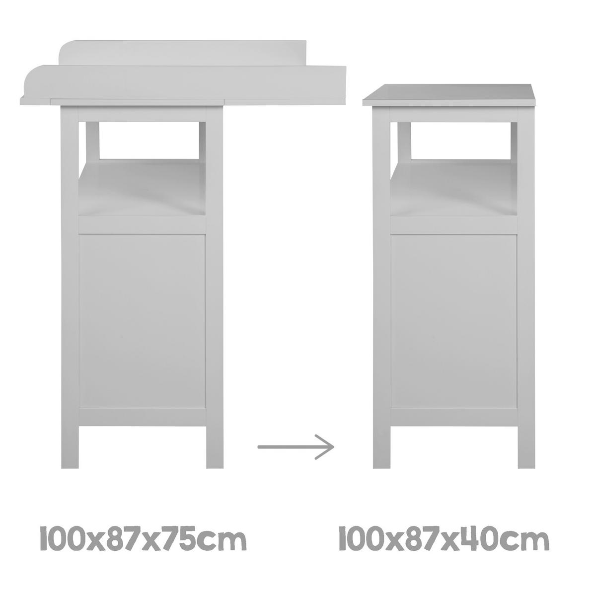 BABYZIMMER-SET Hamburg mit Türen, 2-teilig - Taupe, Holzwerkstoff (66/76/123cm) - Roba
