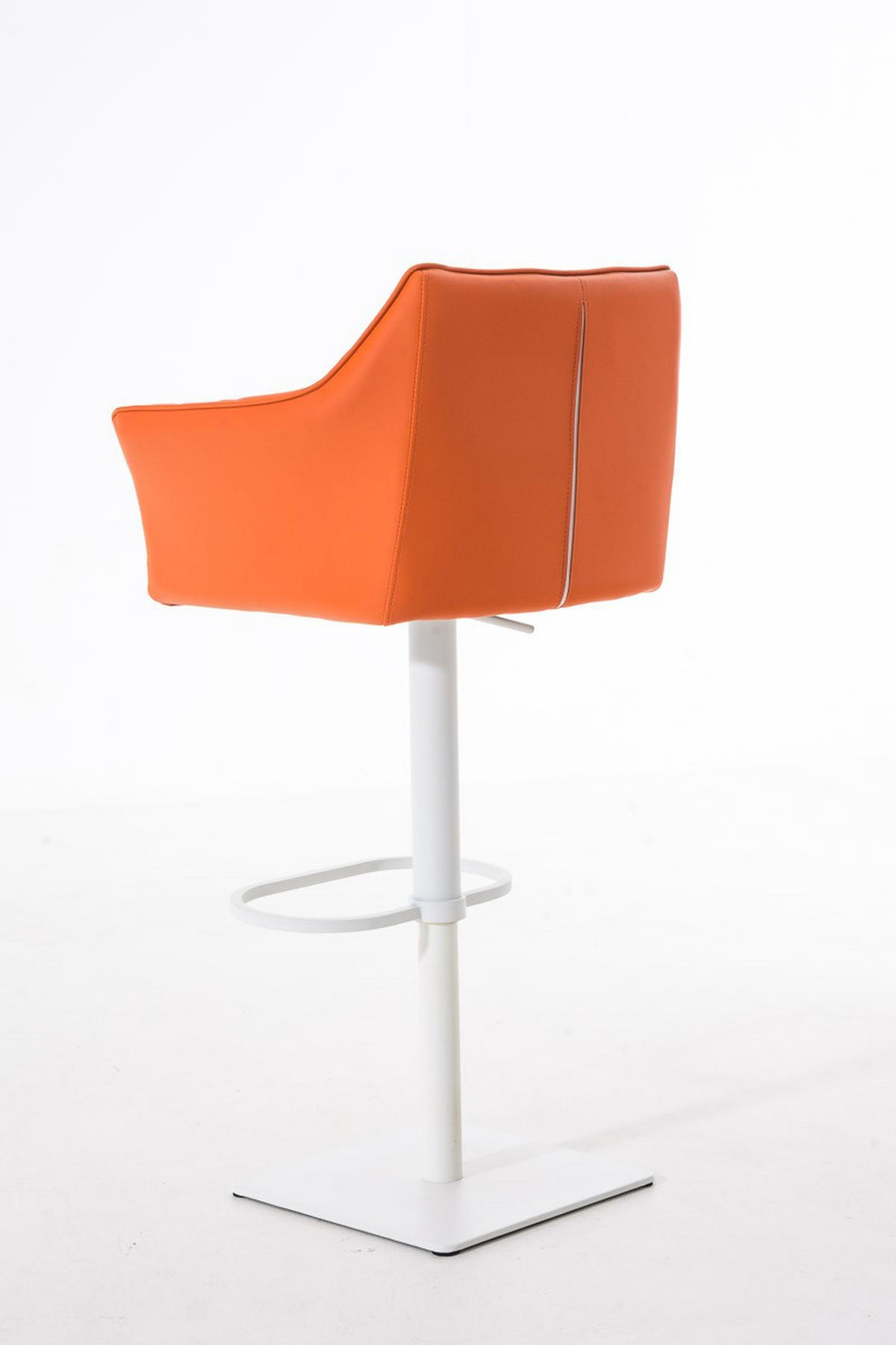 BARHOCKER Damaso 88x64x45 cm orange - Orange, Leder (64/88/45cm) - furnicato