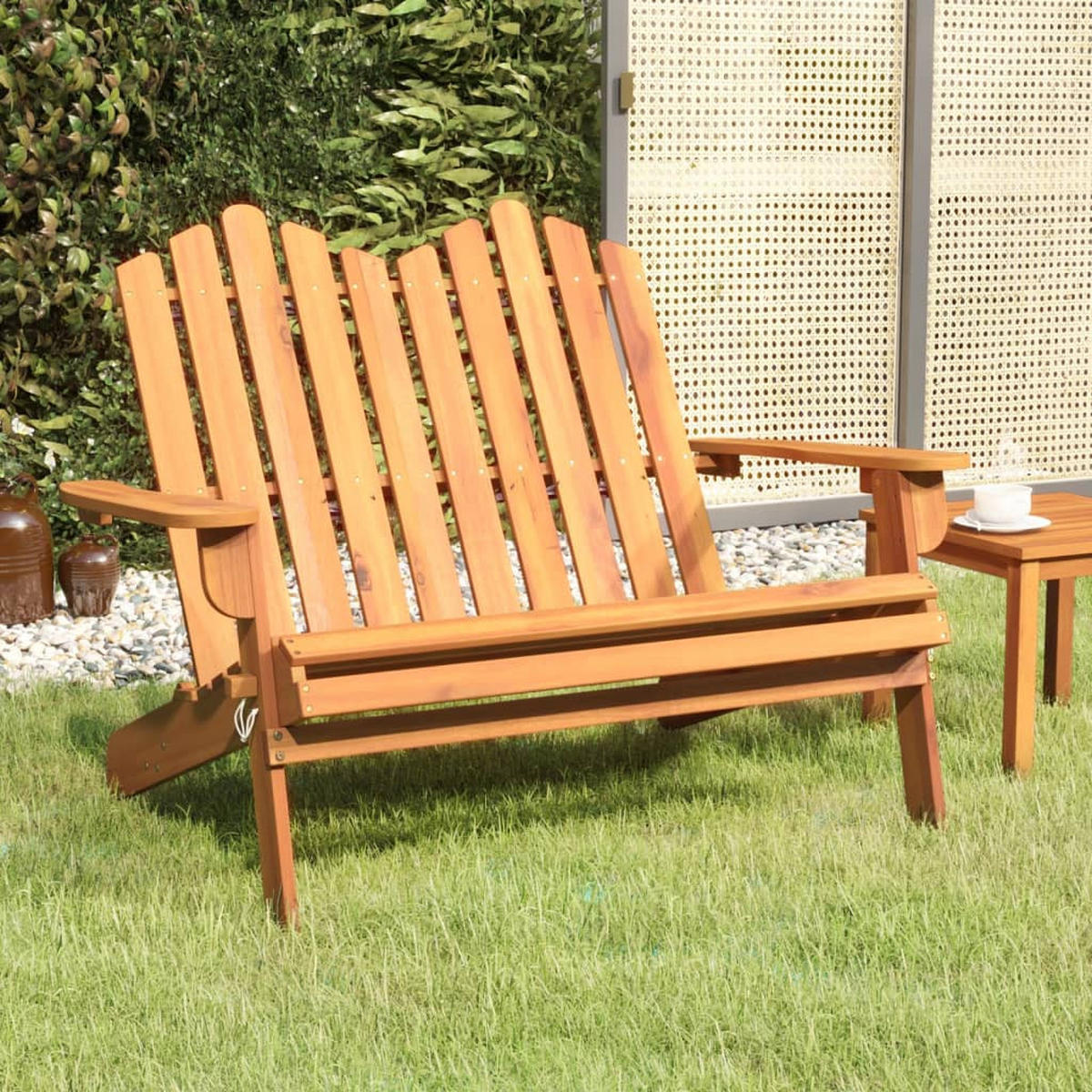 ADIRONDACK-GARTENBANK 126 cm Massivholz Akazie - Braun, Holz (126/90/84cm) - furnicato