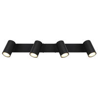 LED DECKENLEUCHTE Robby Schwarz - Schwarz, Metall (56/6/12cm) - Globo Lighting