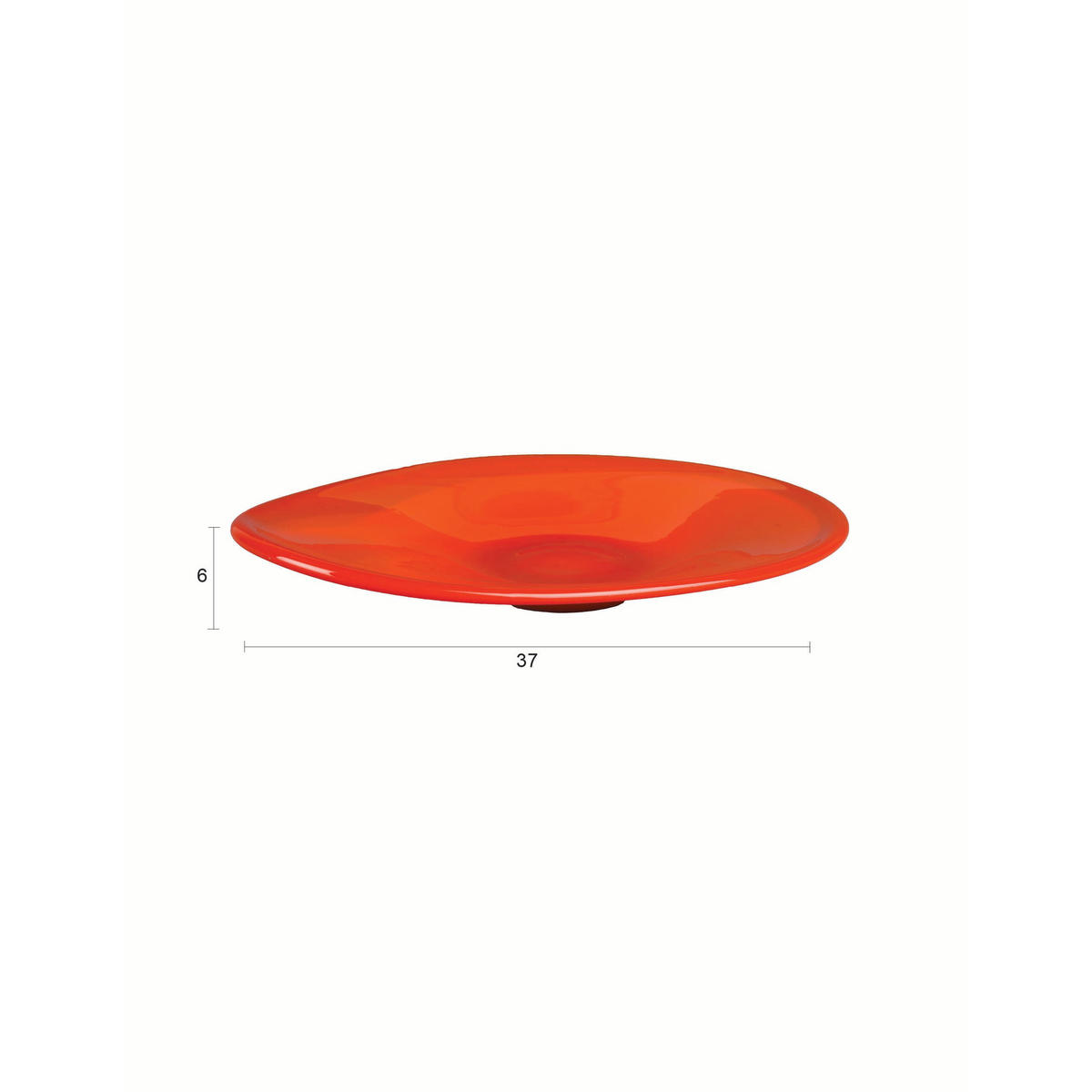 DEKORATIVE SCHALE Gable - Orange, Glas (6cm) - Dutchbone