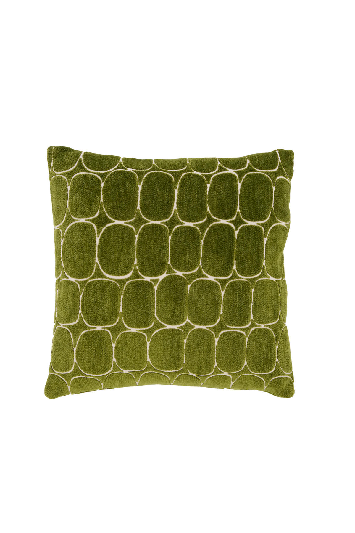 DEKOKISSEN Dothan Grün 45/45/10 cm - Olivgrün, Textil (45/45cm) - Light & Living