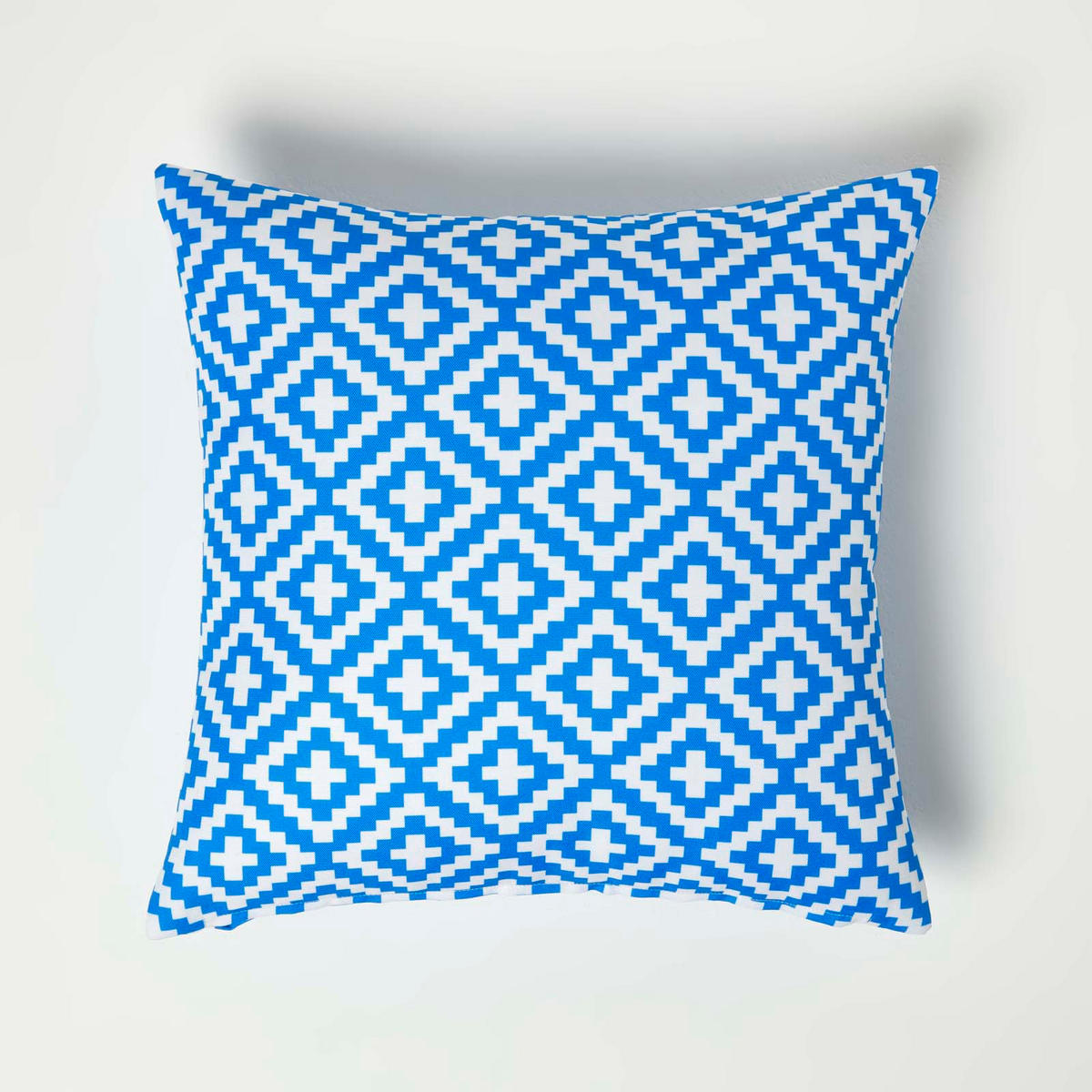 OUTDOOR-KISSEN ZOE 2er-Set 45/45 cm – blau gemustert - Blau, Textil (45/45cm) - Homescapes