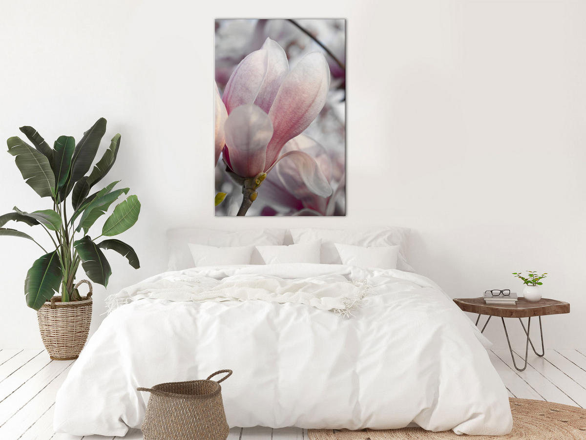 KUNSTDRUCK Grau 40/60 cm - Pink/Grau, Textil (40/60cm) - KUNSTLOFT