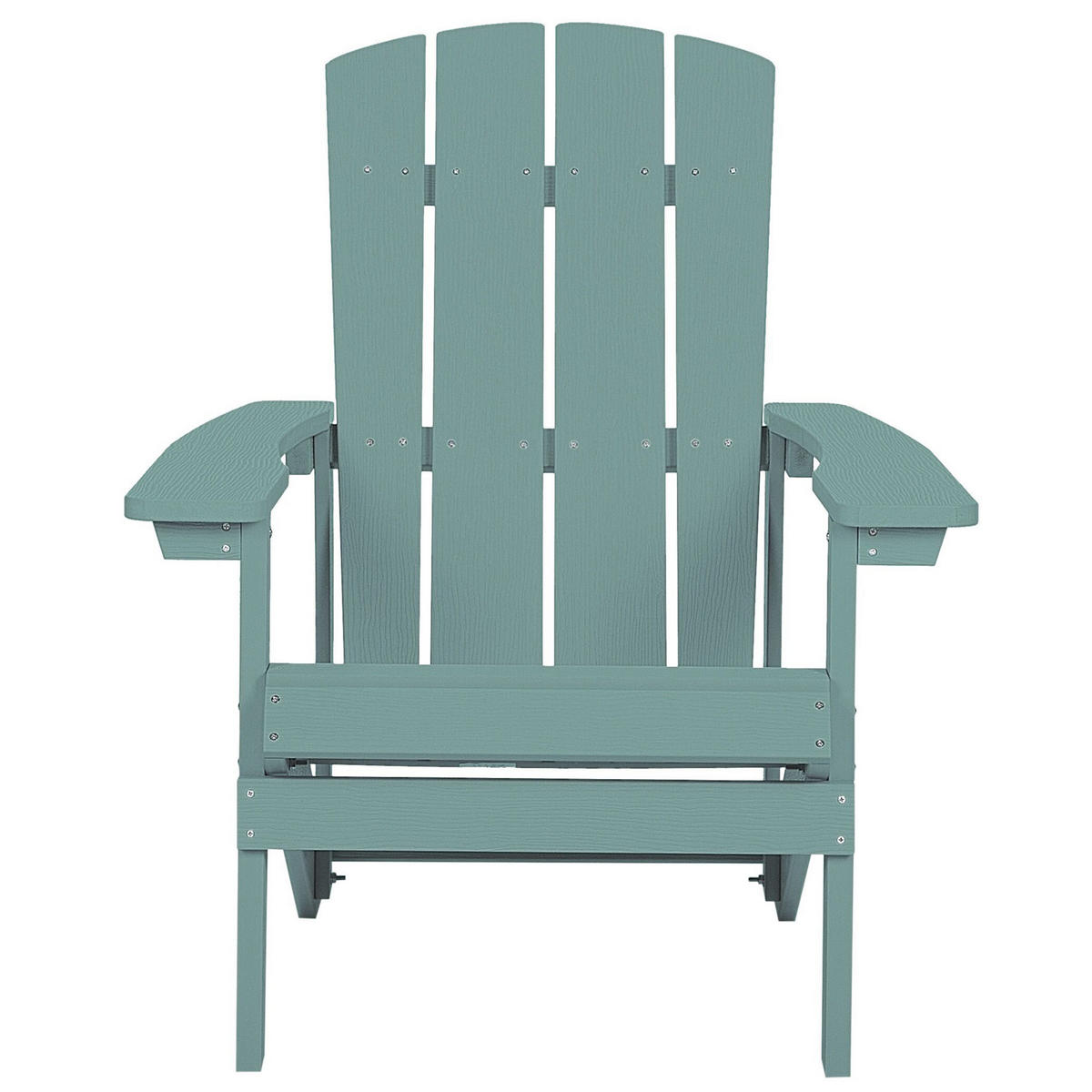 GARTENSTUHL mit Fußhocker Kunstholz türkis Adirondack - Türkis, Kunststoff (75/88/88cm) - Beliani