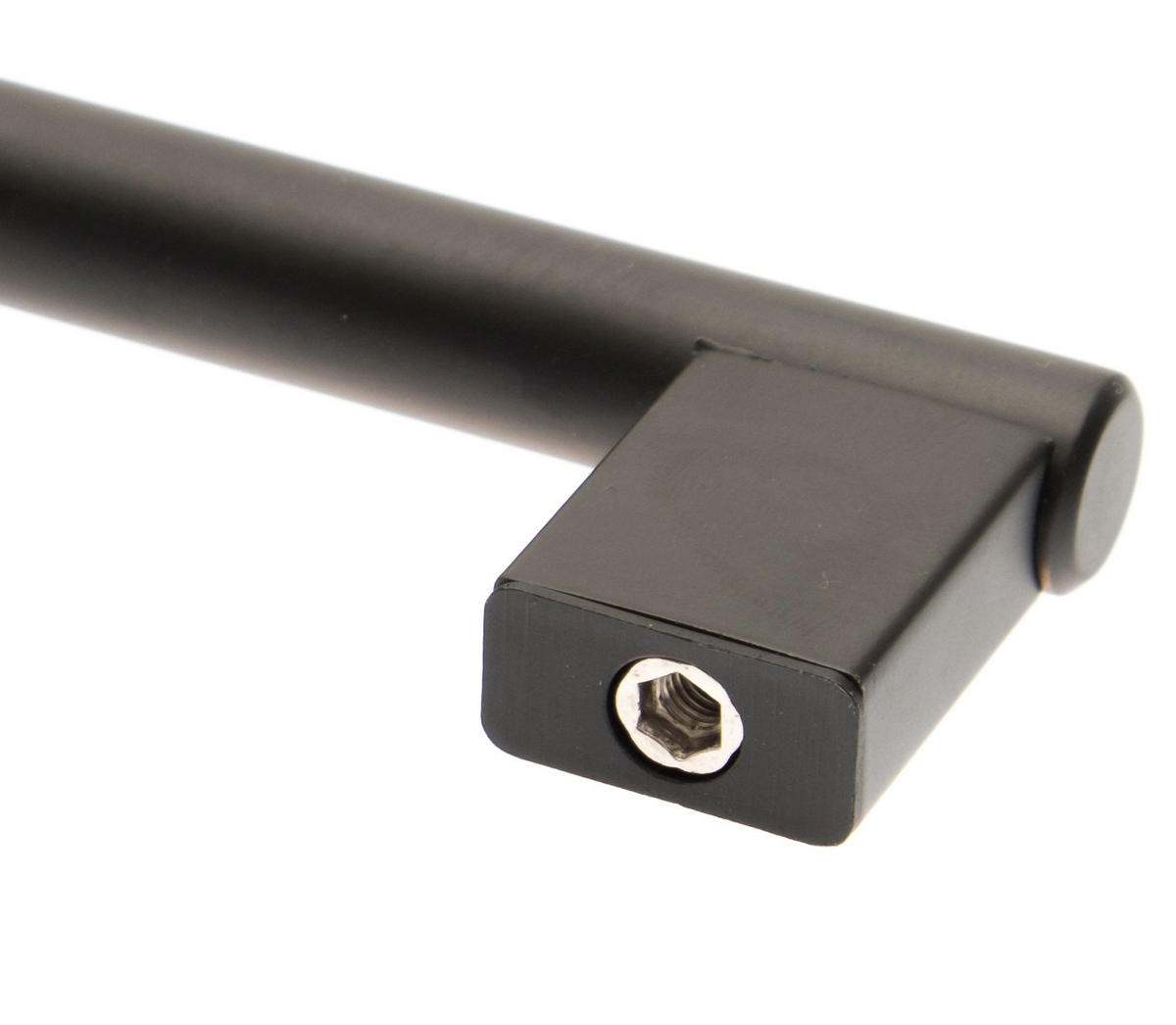 MÖBELGRIFF BA 128mm, Küchengriff schwarz matt, Griffstange Ø 12mm - Schwarz, Metall (1.2/3.5/15cm)