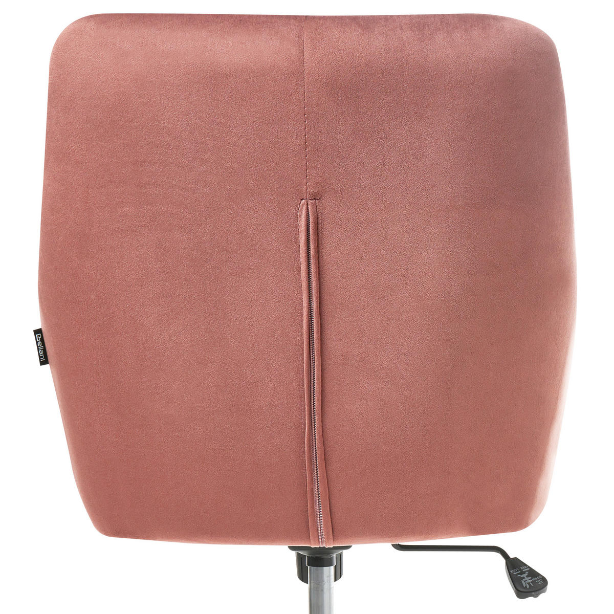 SCHREIBTISCHSTUHL Samtstoff Rosa Palmdale - Pink, Textil (58/87/61cm) - Beliani