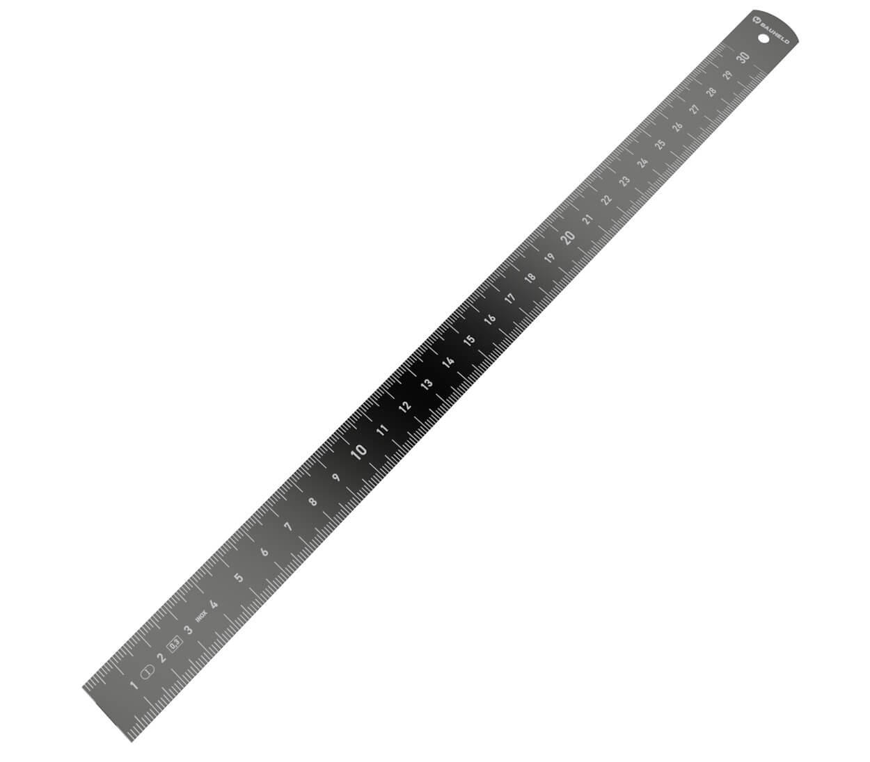 ALULINEAL 300 mm Aluminium Eloxiert Genauigkeitsklasse Eg 1 - Schwarz, Metall (30/2/1cm) - BAUHELD