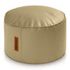 INDOOR HOCKER Stay rund Kunstleder - Beige, Textil (43/30/30cm) - Green Bean
