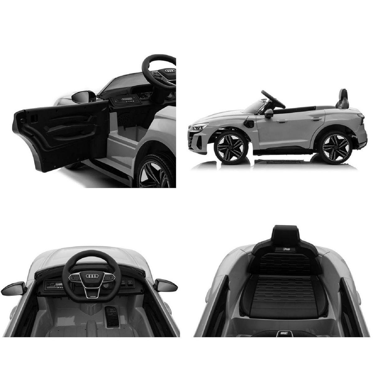 ELEKTROAUTO Audi RS E-Tron GT schwarz 6888, Fernbedienung, EVA-Räder, Mp3, USB - Schwarz, Kunststoff (103/58/41cm) - Moni
