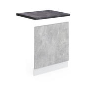 FRONTBLENDE R-Line Beton 60 cm, AP Anthrazit - Schieferfarben/Weiß, Holzwerkstoff (60/57.2/1.6cm) - Vicco