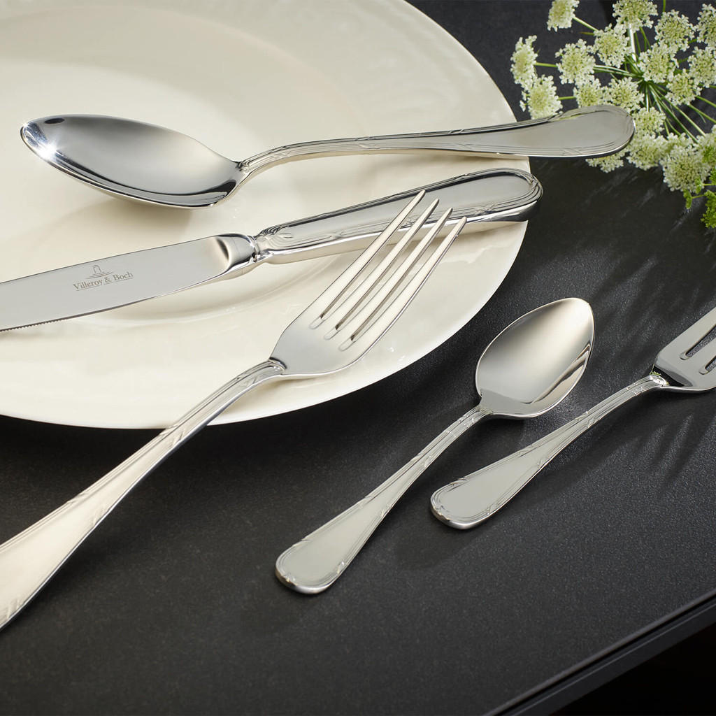 TAFELBESTECK Kreuzband Septfontaines silber 30er Set - Silberfarben, Metall - Villeroy & Boch