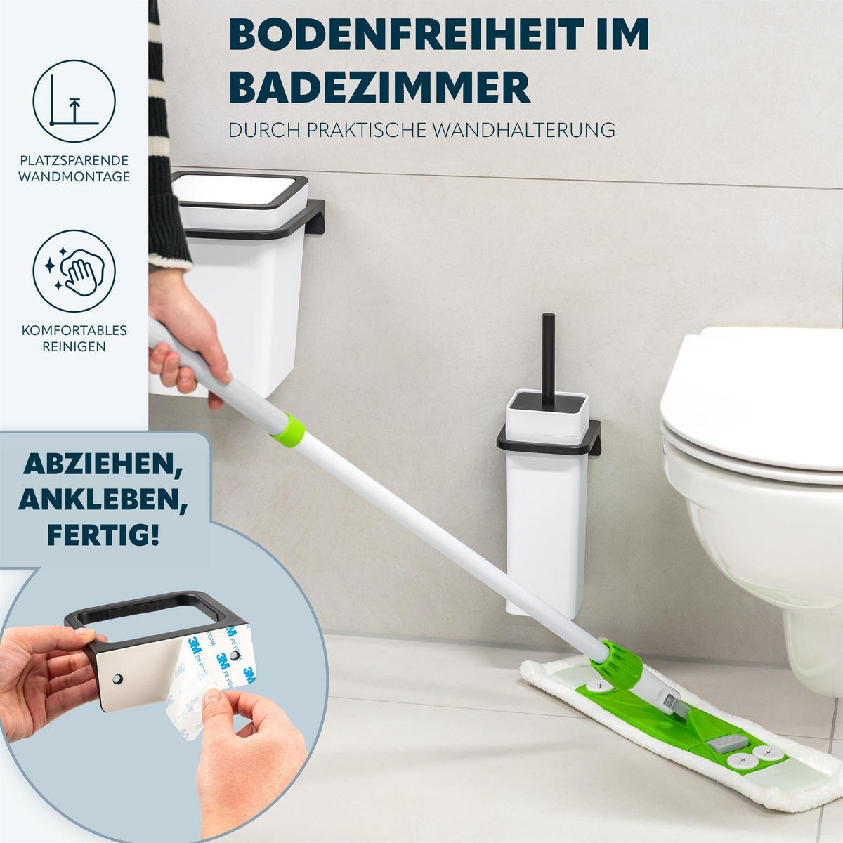 WC-GARNITUR SAVONA, weiß, Kunststoff - Weiß, Kunststoff (12/36.5/13cm) - bremermann