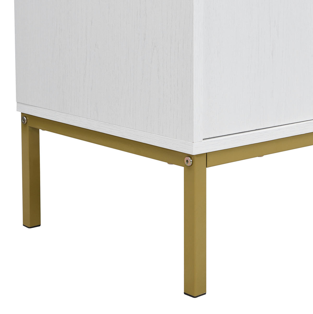 SIDEBOARD 160/40/80,5 cm Weiß/Holz aus MDF mit 4 Türen - Weiß, Holzwerkstoff (160/80.5/40cm) - OKWISH