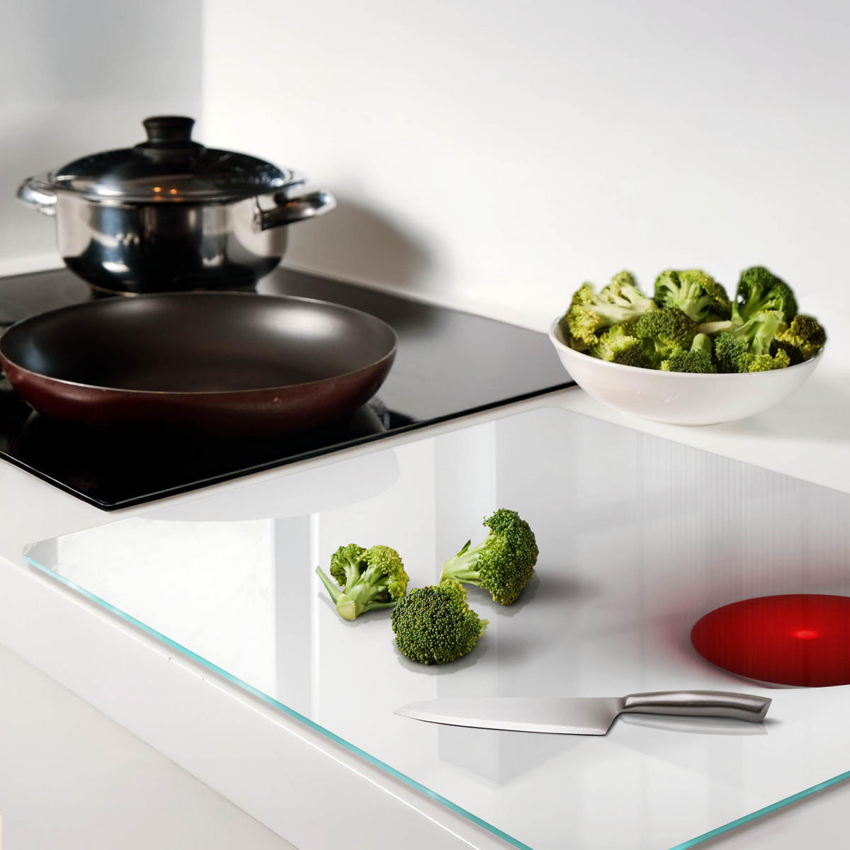 GLASPLATTE 60x52 cm Abstrakte Kugel - Multicolor, Glas (60/0.4/52cm) - TULUP