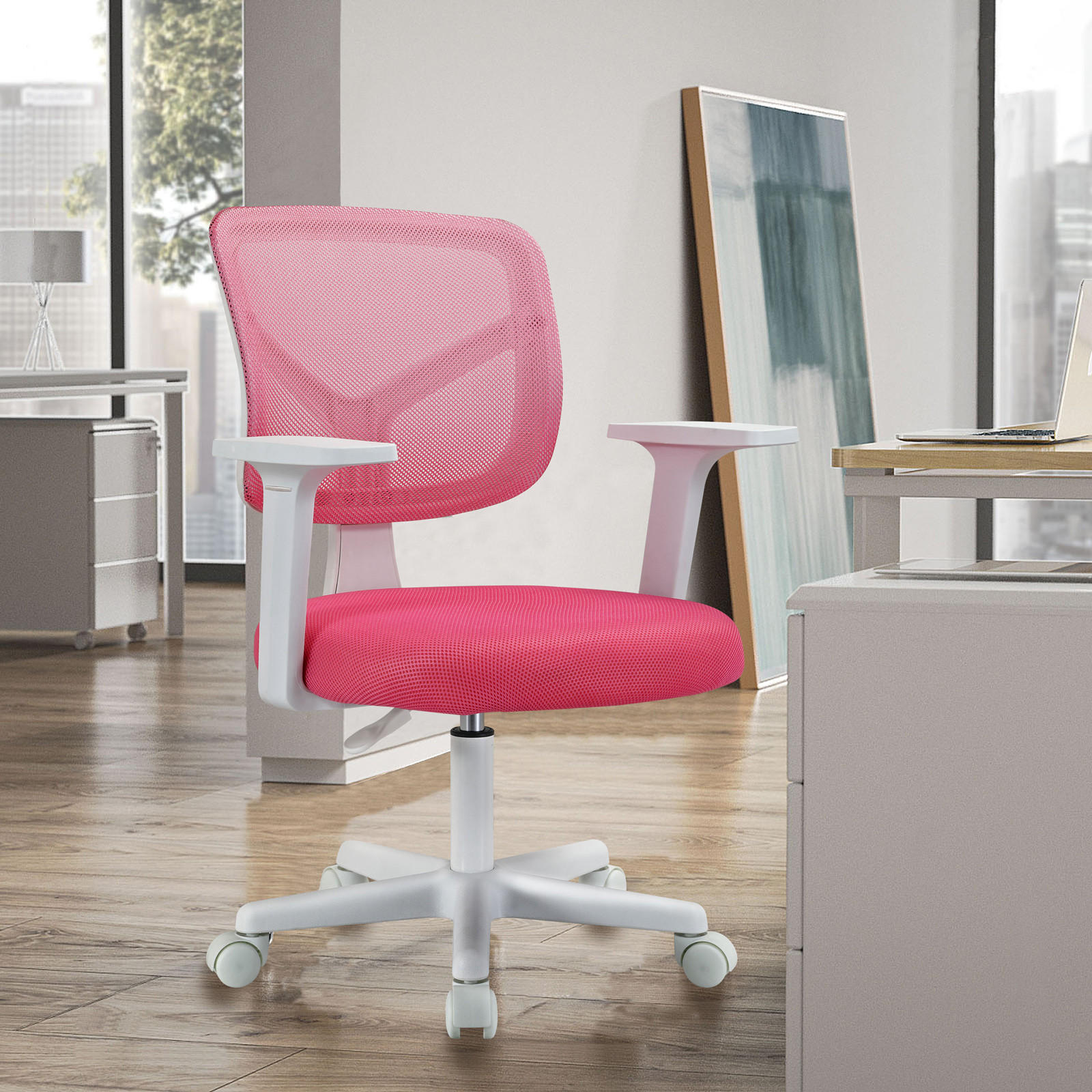 KINDERSCHREIBTISCHSTUHL Joy Pink - Pink, Kunststoff (59/92/54cm) - SVITA