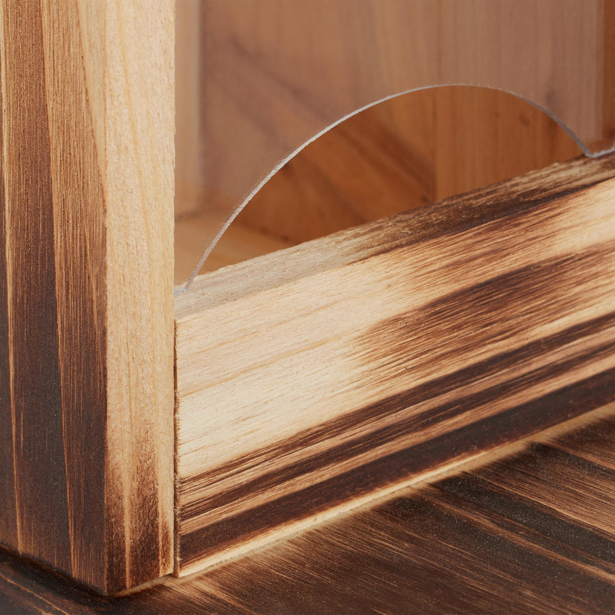 EICHHÖRNCHEN Futterhaus - Braun, Holz/Kunststoff (12/17.5/25cm) - Relaxdays