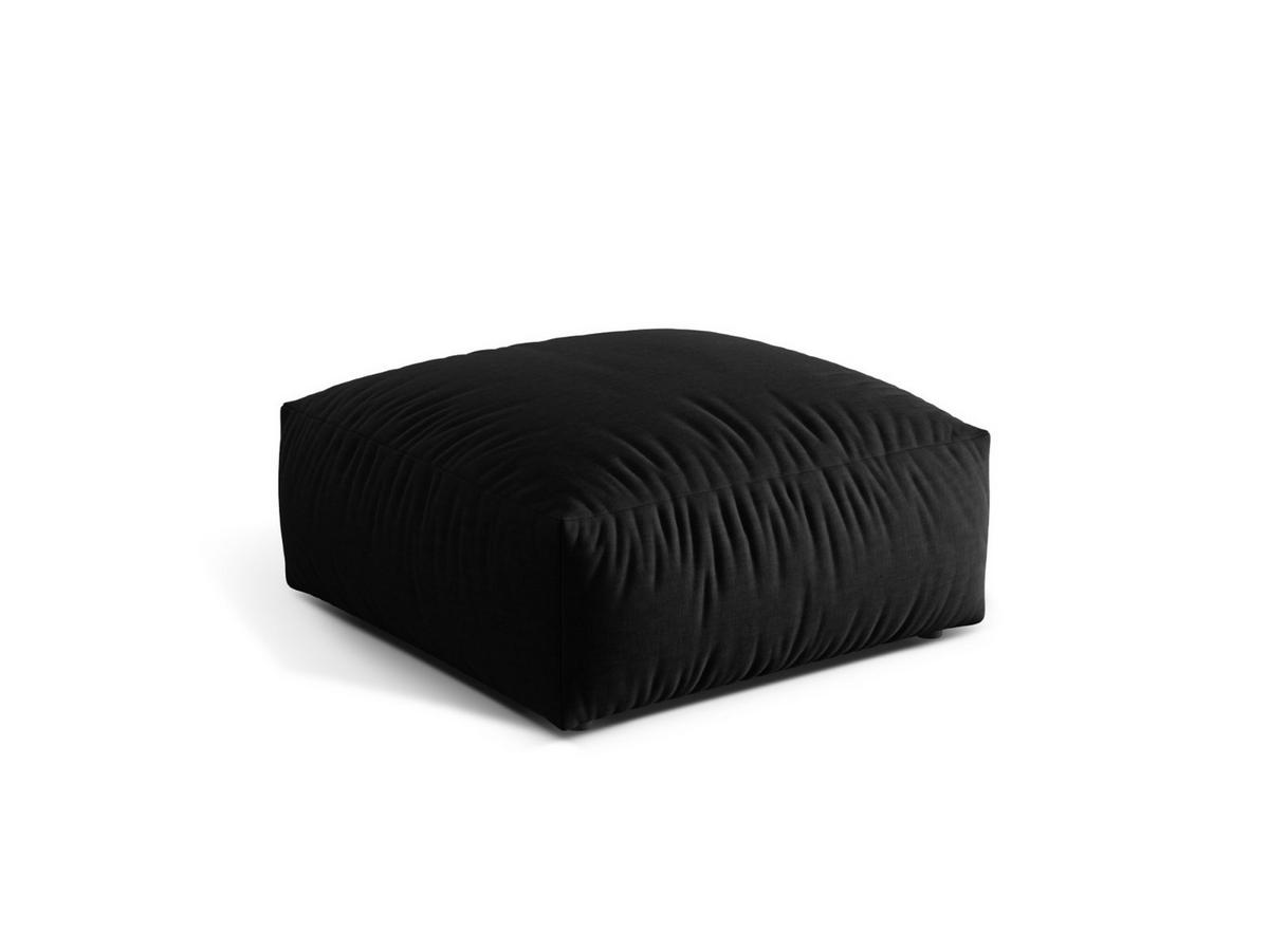 POUF Martina aus strukturiertem Stoff schwarz - Schwarz, Textil (106/44/106cm) - Micadoni