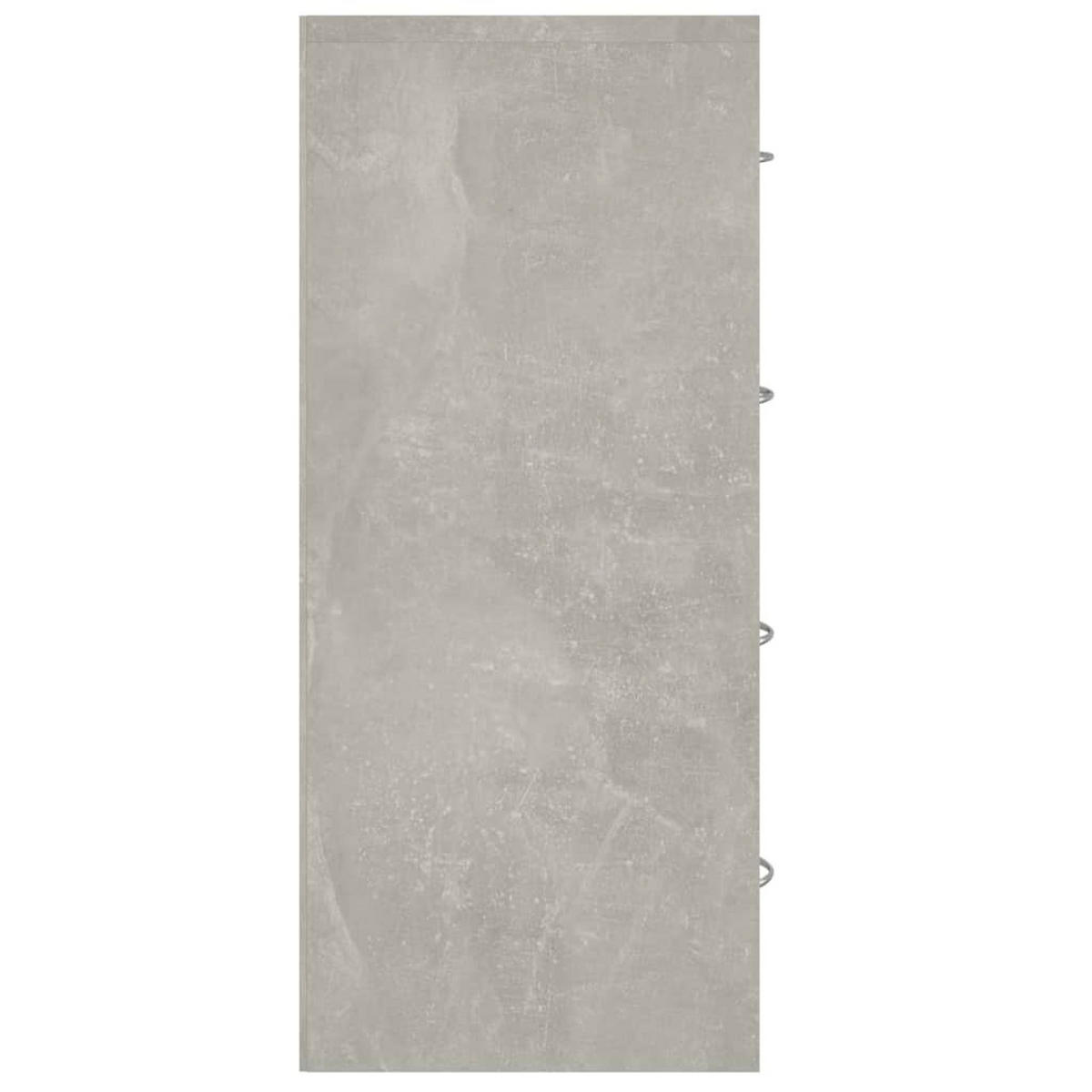 KOMMODE mit 4 Schubladen 60/30,5/71 cm aus Holzwerkstoff Betongrau - Hellgrau, Holz (60/71/30.5cm) - vidaXL