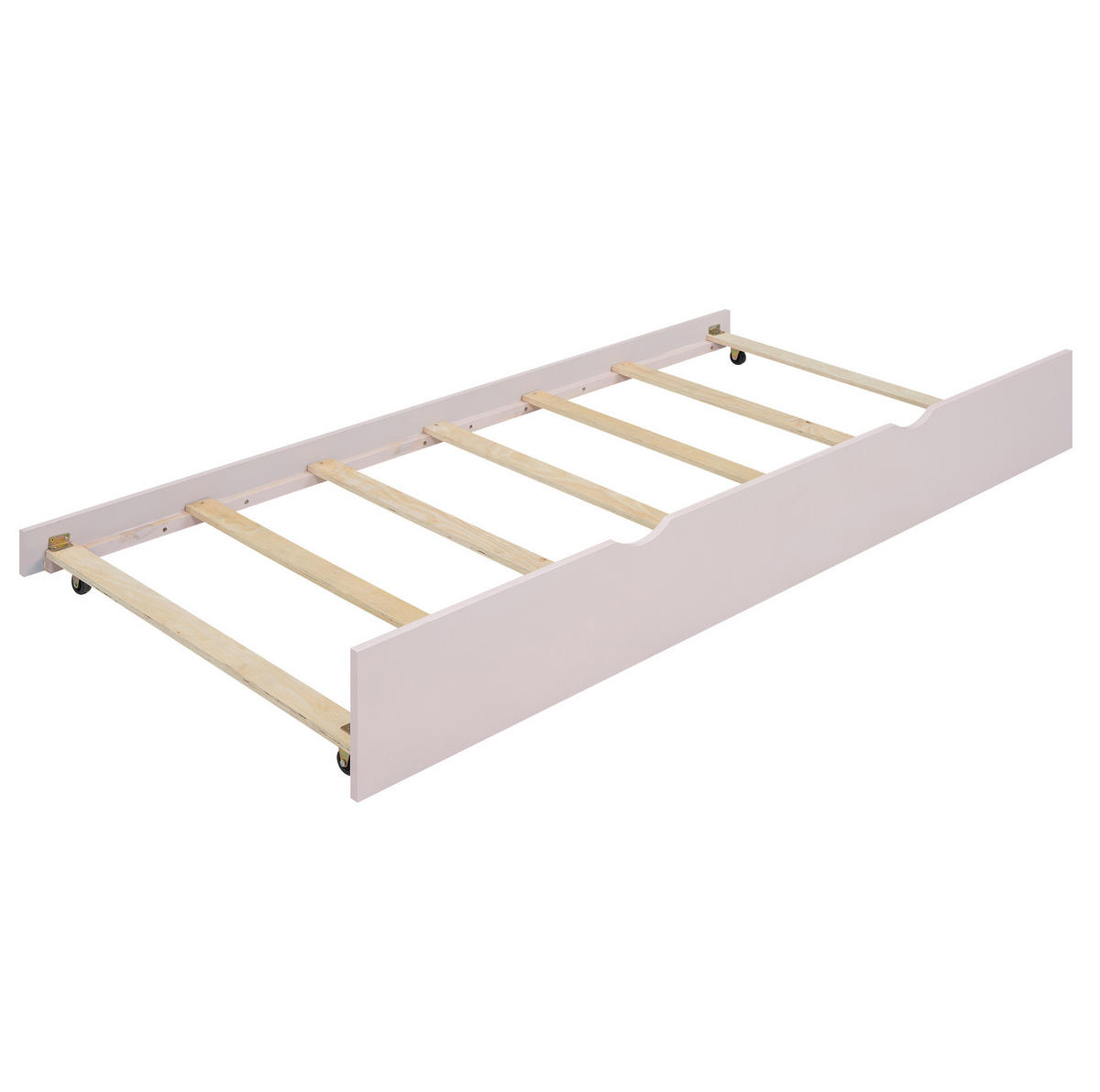 BETT 90/200 cm Rosa mit Ausziehbett, Schreibtisch und 3 Regalen - Rosa, Holz (90/200cm) - Flora Grace