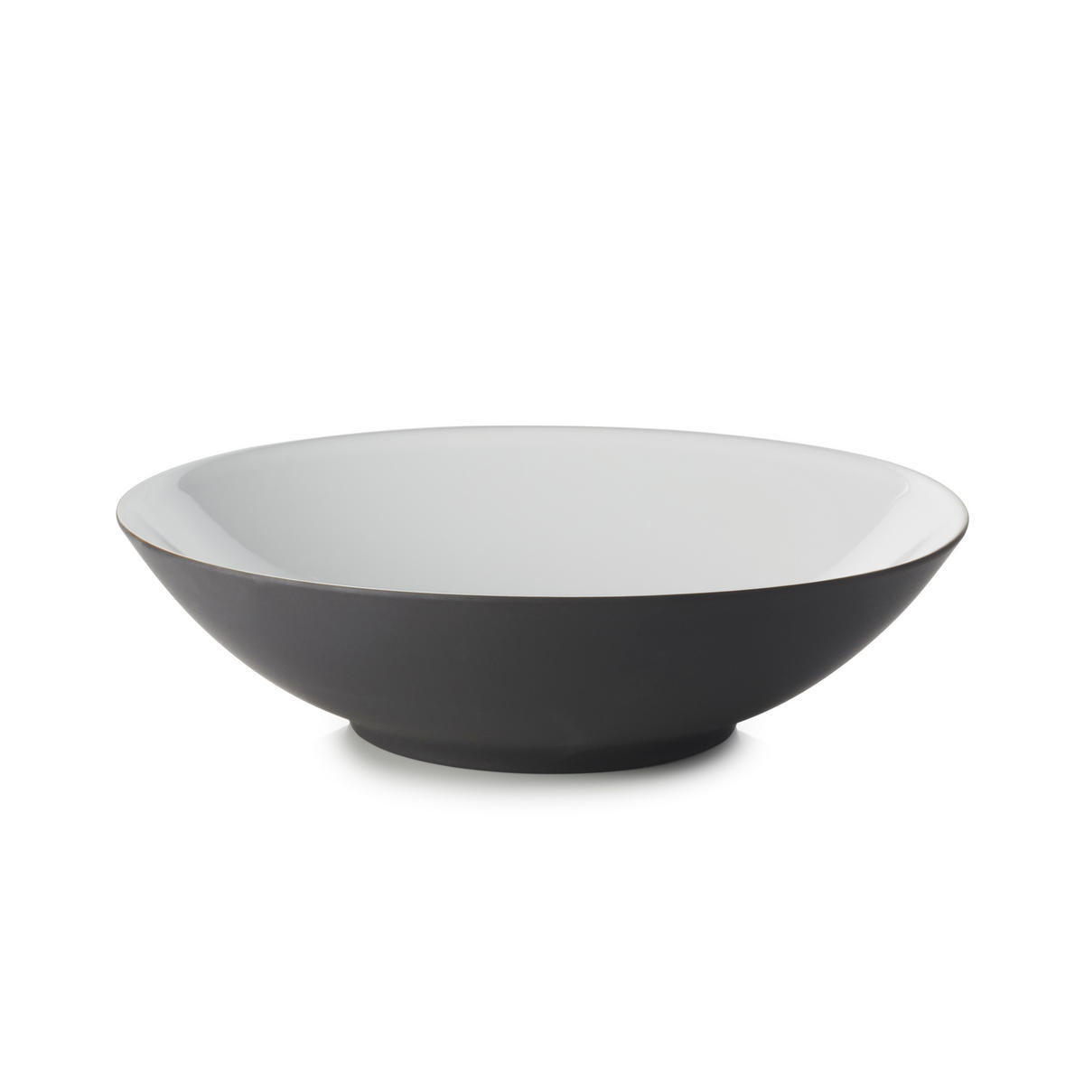 BUFFETSCHALE, EQUINOXE GROSS 33,5 cm Kumuluswolke weiss - Schwarz/Weiß, Keramik (33.5/9/33.5cm) - Revol Porcelaine France