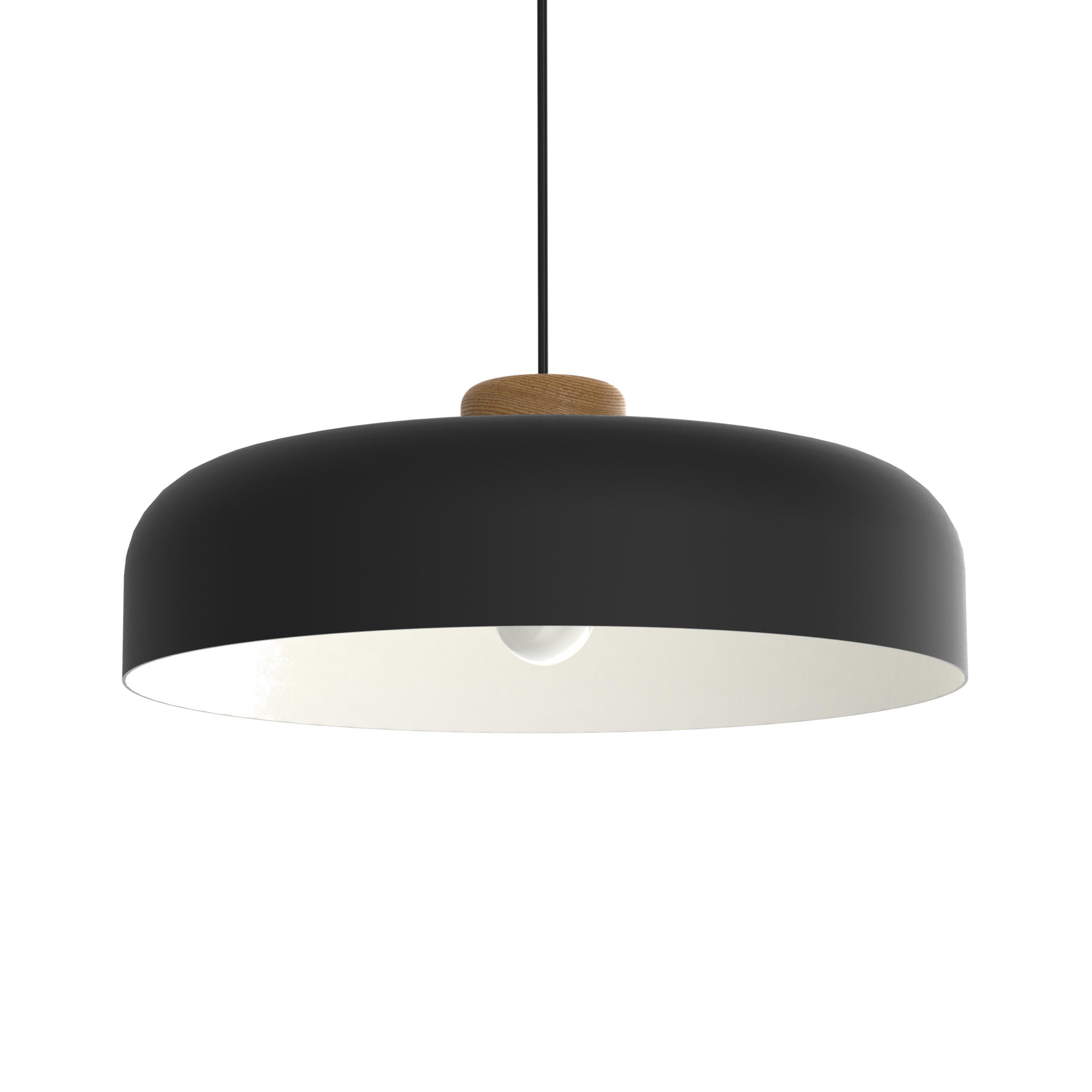 Lumicom Hängeleuchte Schwarz 40x10x40 cm
