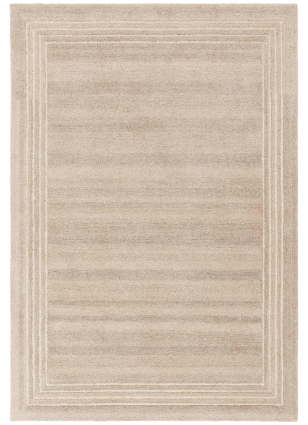 TEPPICH modern reine Wolle LORO Beige 120 x 170 cm - Beige, Naturmaterialien (120/170cm) - Novatrend
