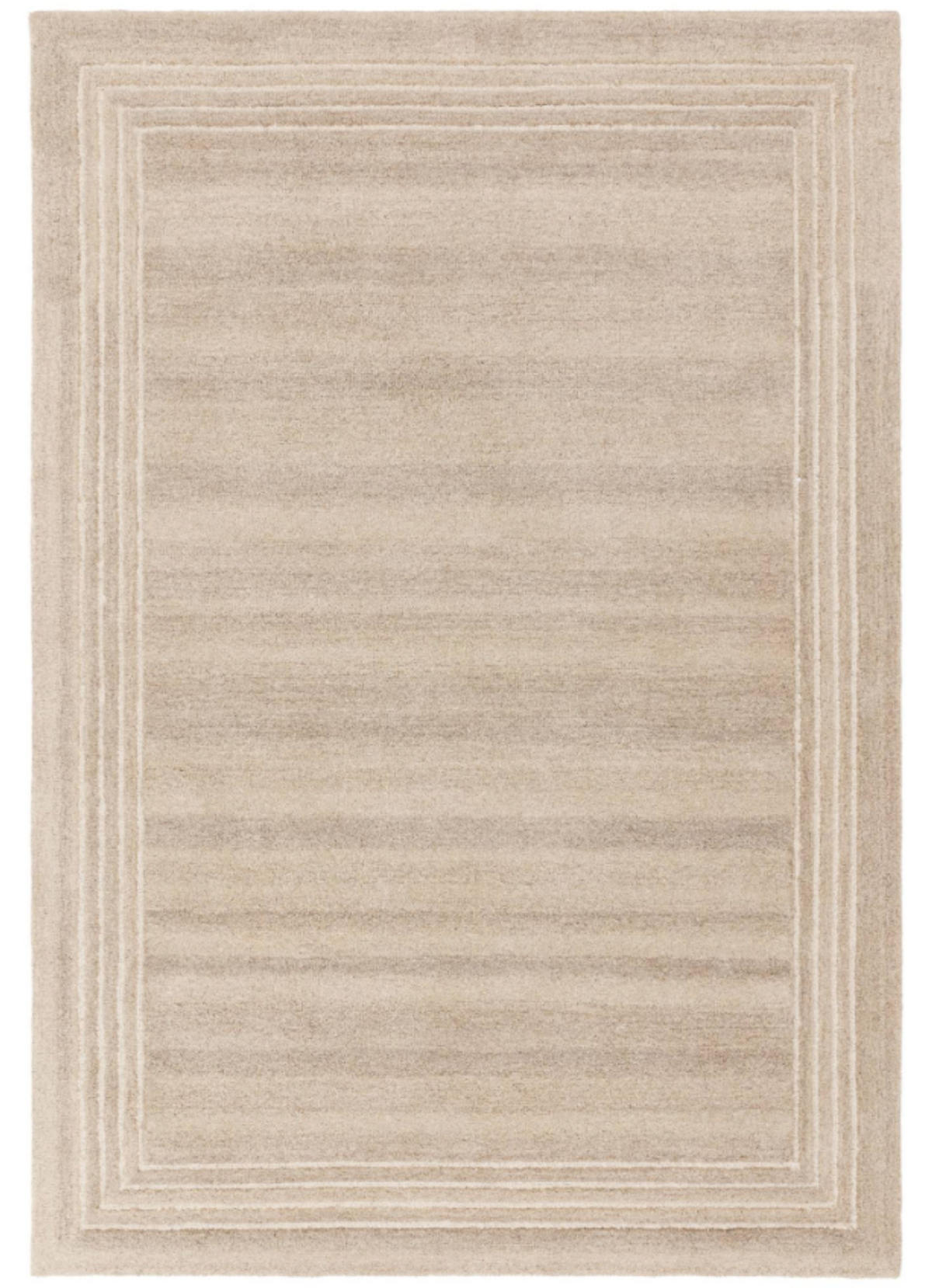TEPPICH modern reine Wolle LORO Beige 160 x 230 cm - Beige, Naturmaterialien (160/230cm) - Novatrend