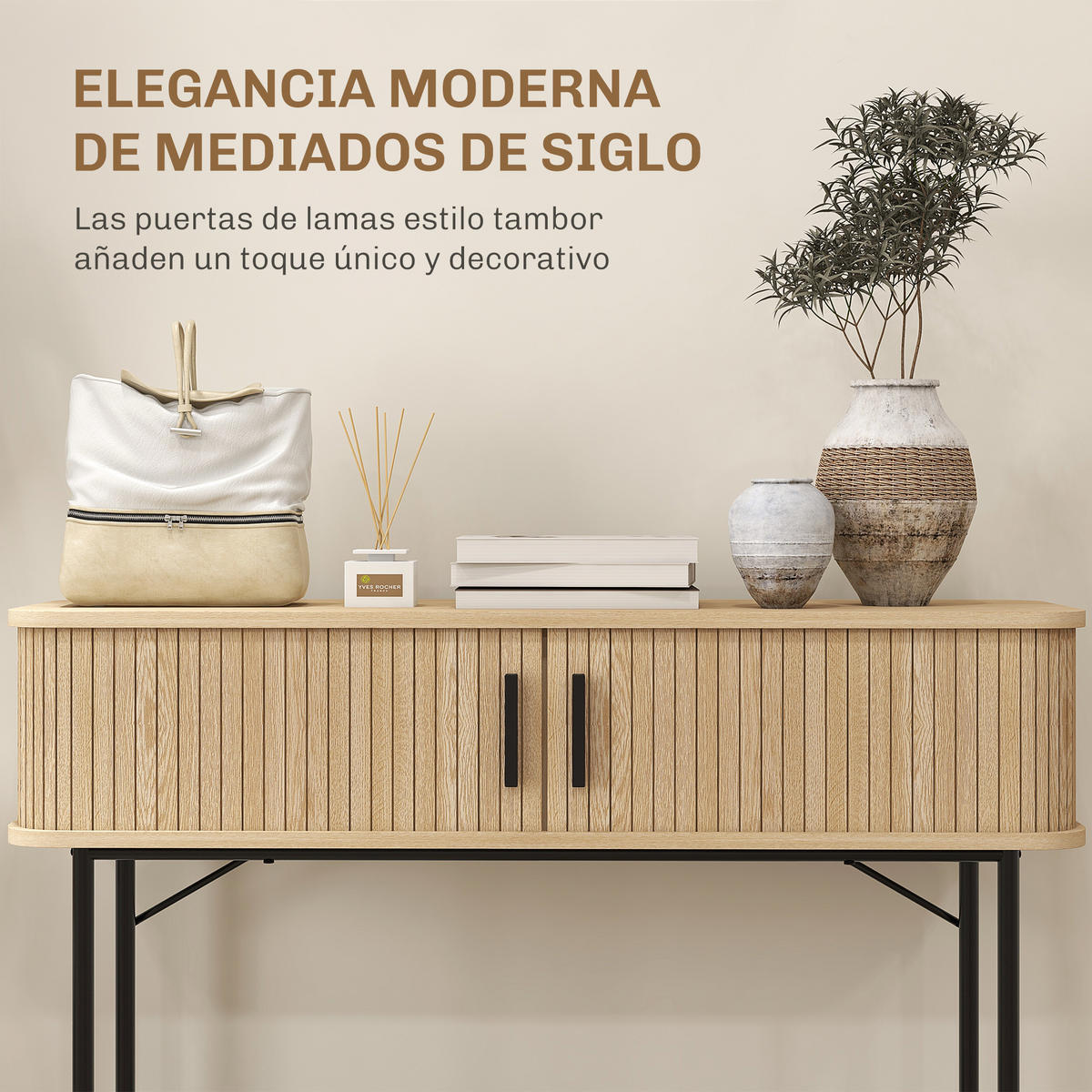 KONSOLENTISCH Eiche MDF Melamin in Holzoptik 1 Stück - Beige, Kunststoff (100/30/80cm) - GiPP