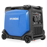 HYUNDAI Inverter Stromerzeuger HY5501SEi 5,5 kW Benzin Stromgenerator mit E-Start, 5,0 kW Dauerleistung, 230 V, 12 V, USB, Notstromaggregat - Blau, Metall (60/40/53cm) - HYUNDAI