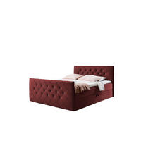 BOXBETT Eivor In überlänge - Rot, Holzwerkstoff/Textil (140/220cm) - Fun Möbel