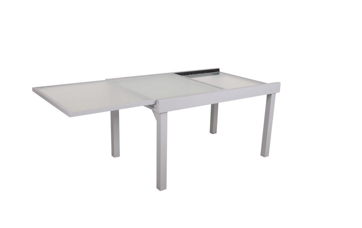 GARTENTISCH Adam 135 cm Ausziehtisch - Grau, Metall (90/135/75cm) - DELUKE