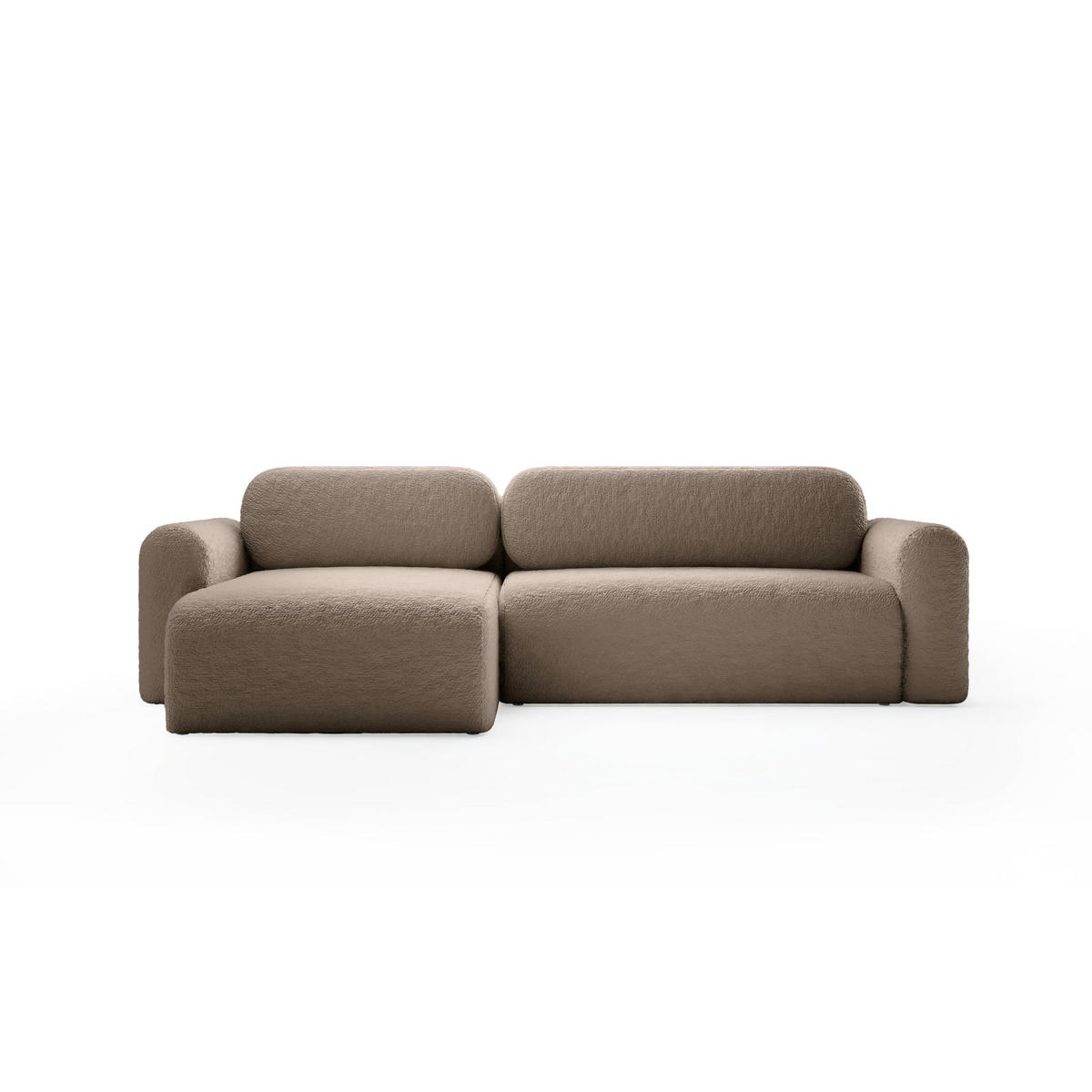ECKSOFA mit Schlaffunktion Thekla, Brown - Braun, Textil (286/100cm) - Fedve