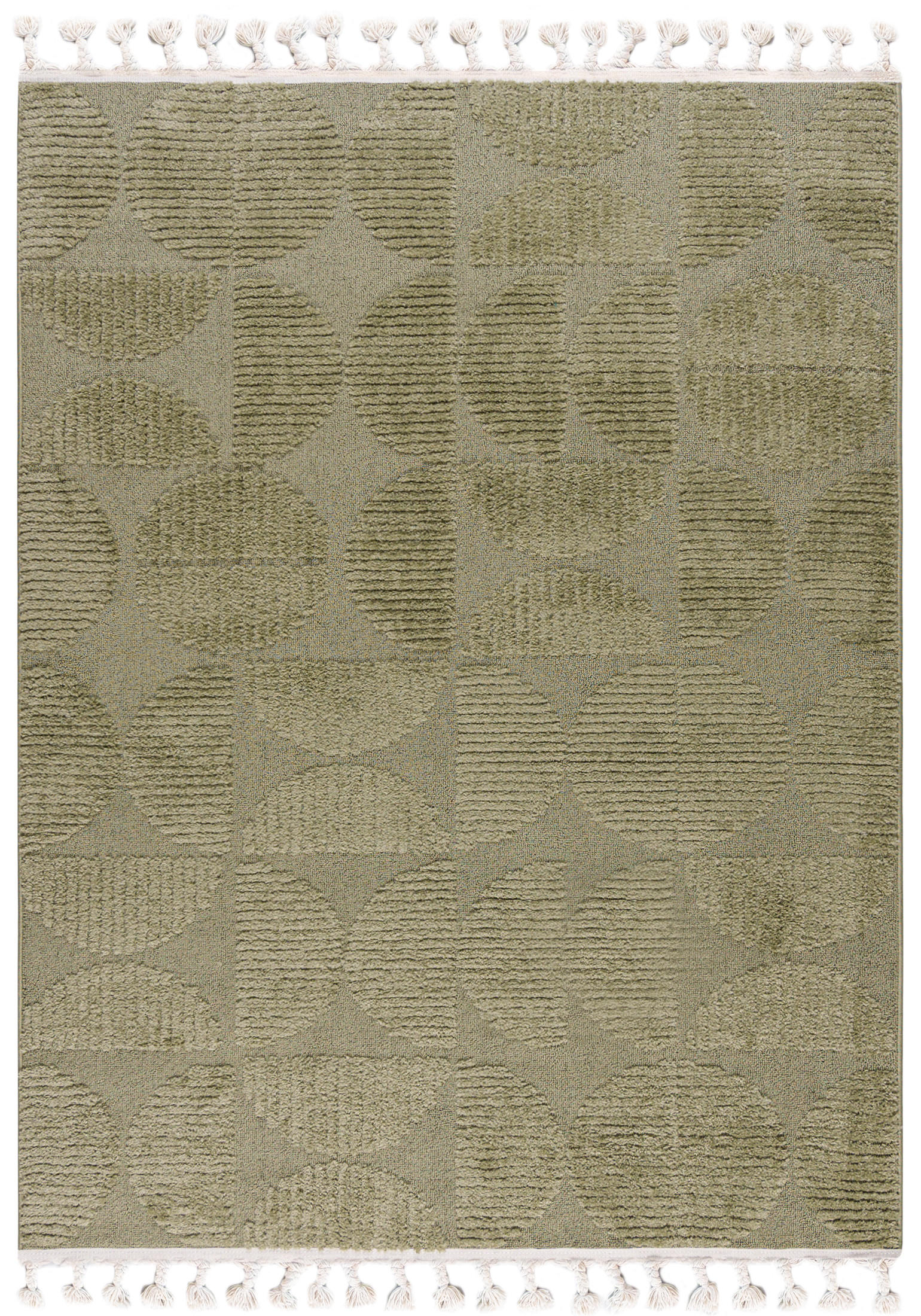 TEPPICH Grün Geometrisch, Moderne - 140 x 200 cm - Hellgrün/Grün, Textil (140/200cm) - Mazovia