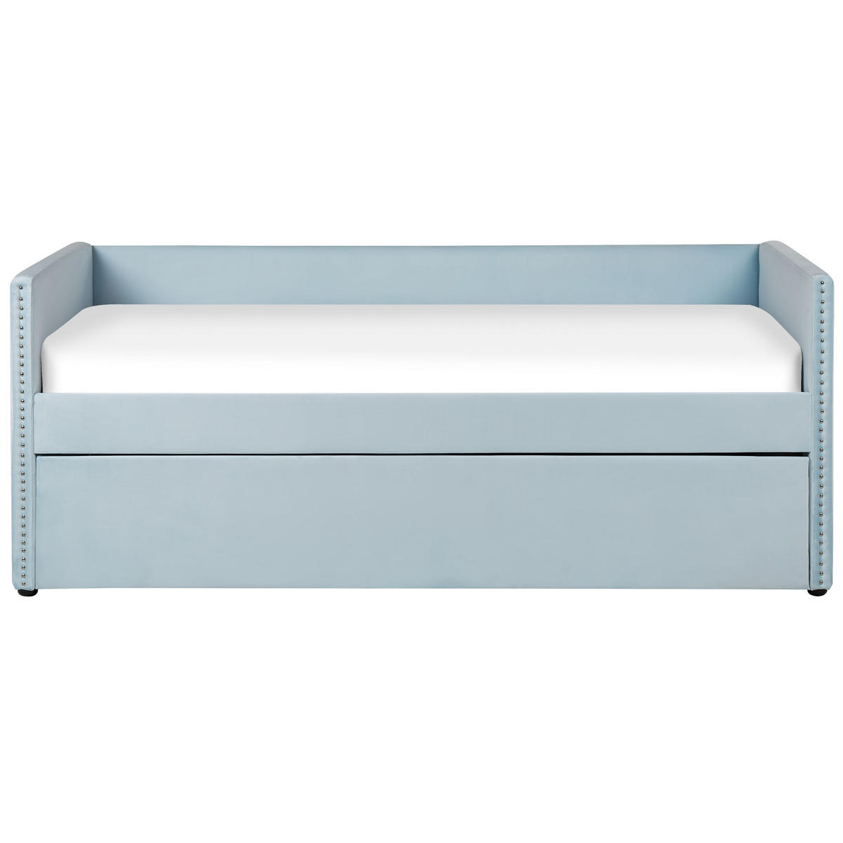 AUSZIEHBETT 90x200 cm Blau Troyes - Hellblau, Textil (90/200cm) - Beliani